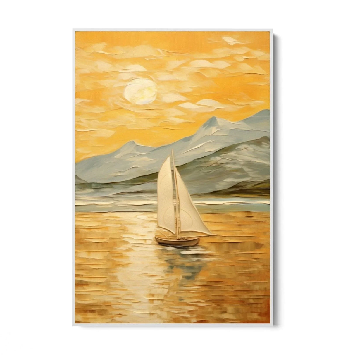 Quadro Stampa su Tela Navigando verso il tramonto - CupidoDesign