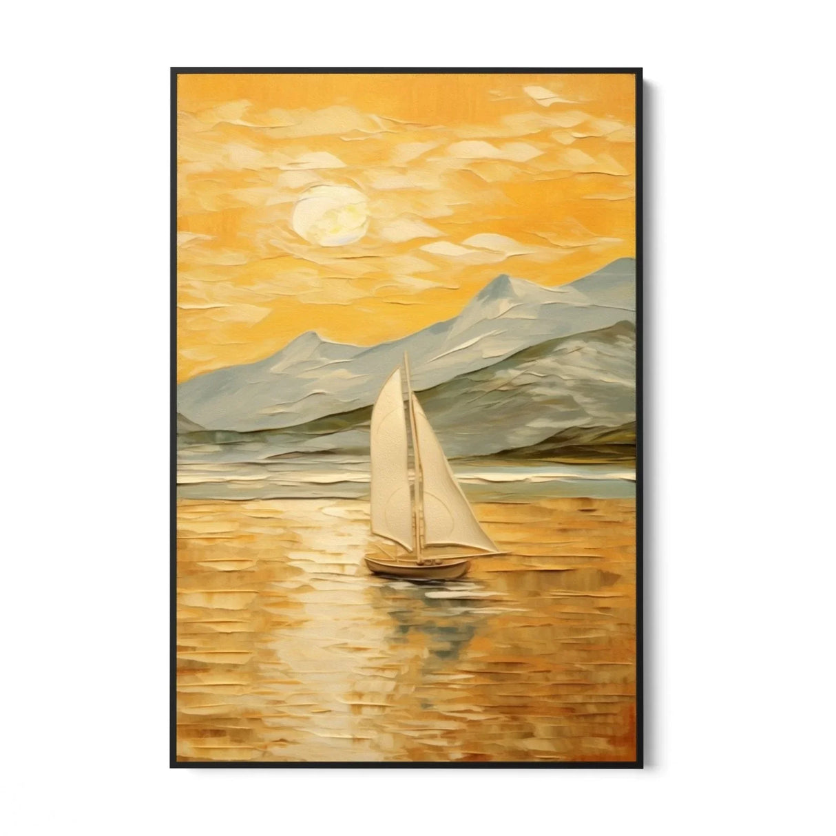 Quadro Stampa su Tela Navigando verso il tramonto - CupidoDesign