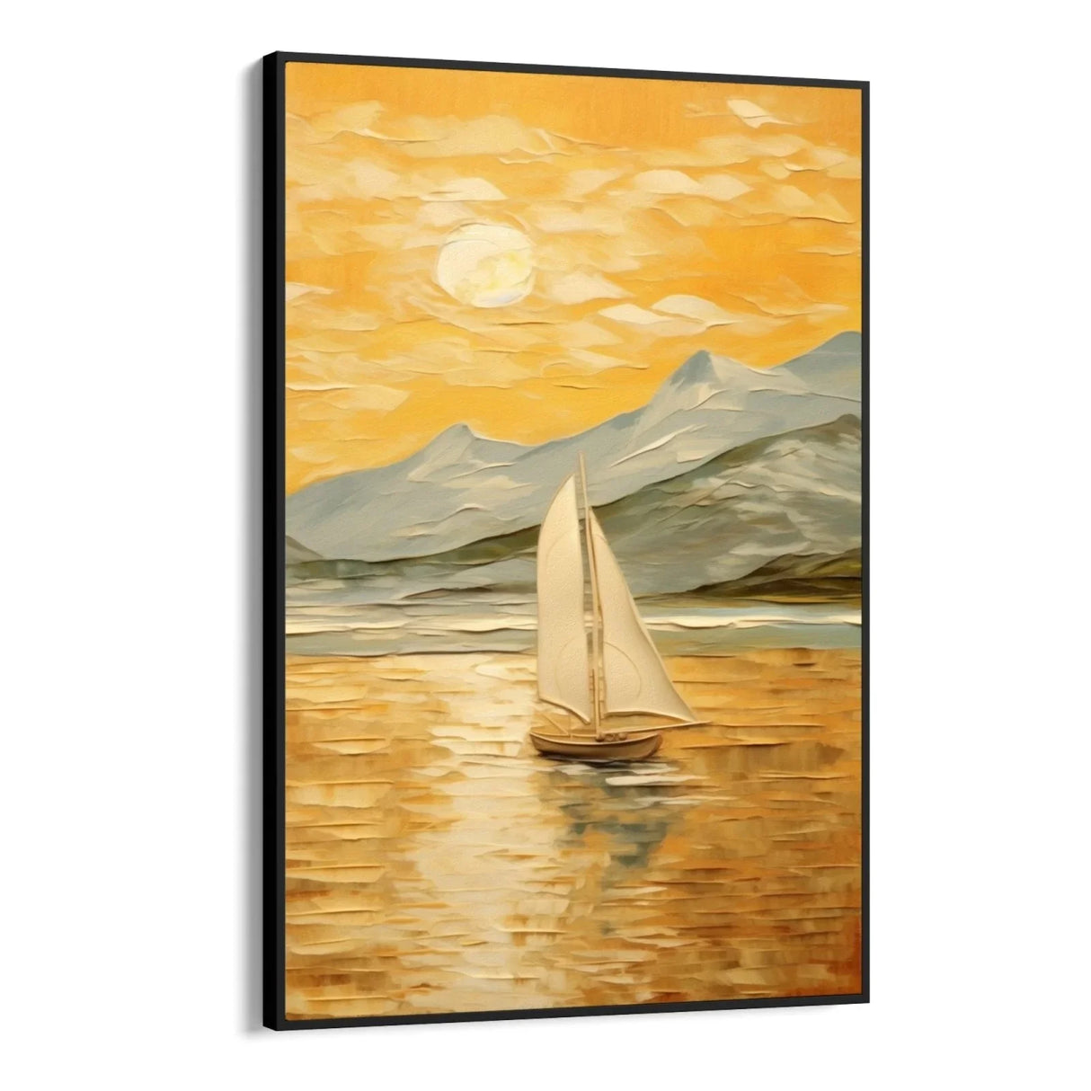 Quadro Stampa su Tela Navigando verso il tramonto - CupidoDesign
