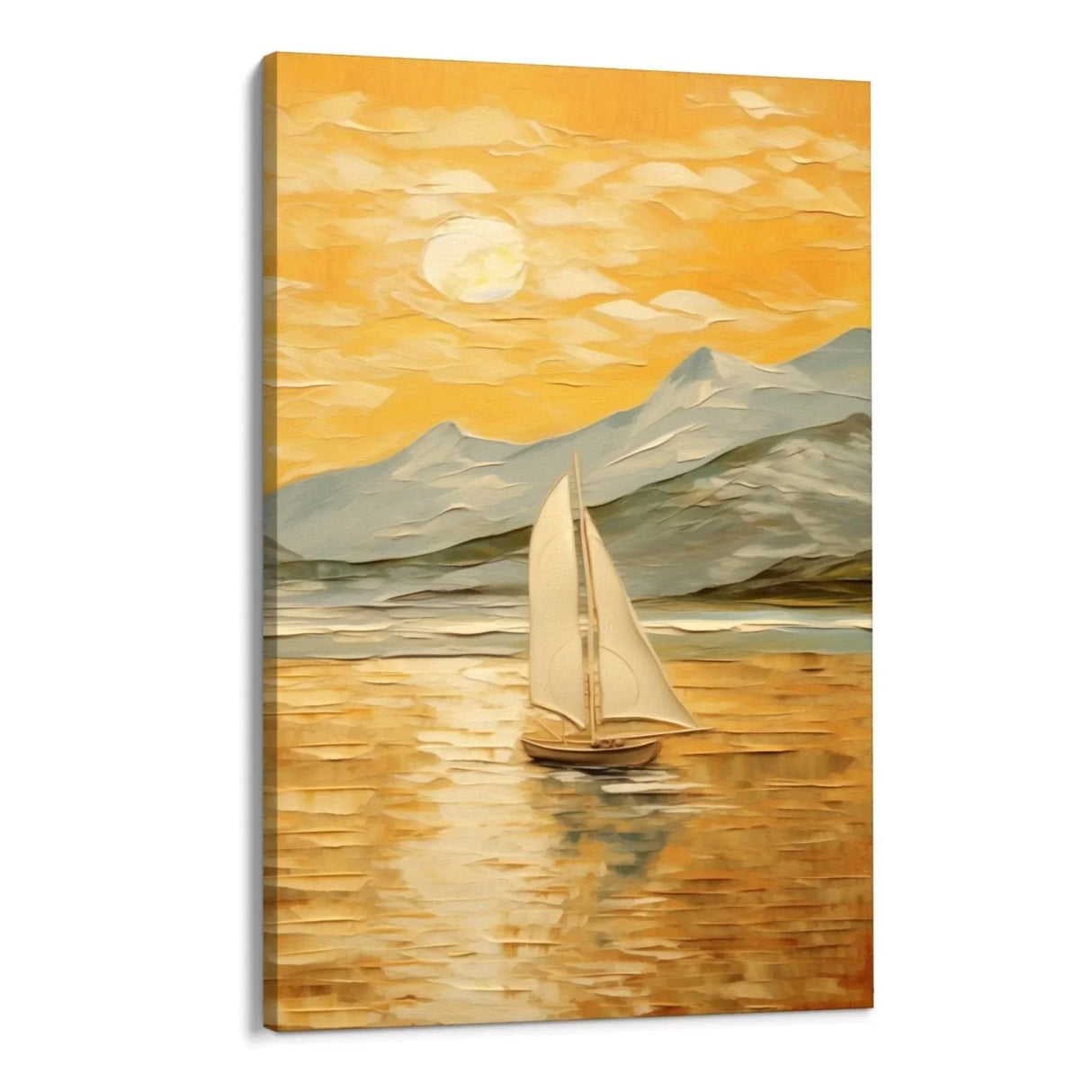 Quadro Stampa su Tela Navigando verso il tramonto - CupidoDesign