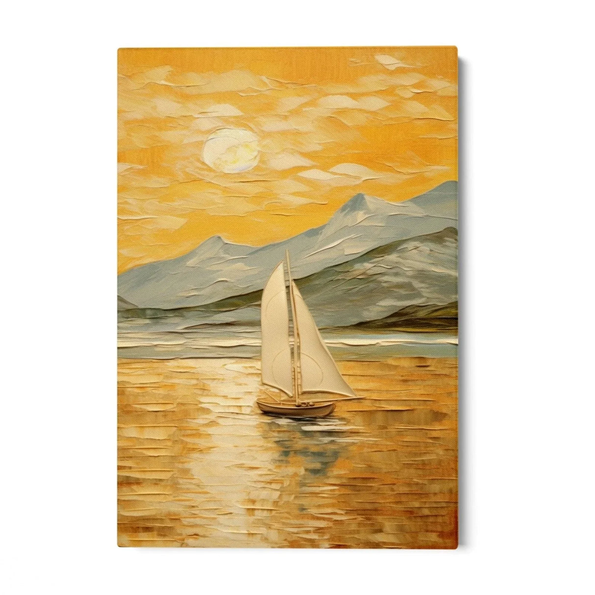Quadro Stampa su Tela Navigando verso il tramonto - CupidoDesign