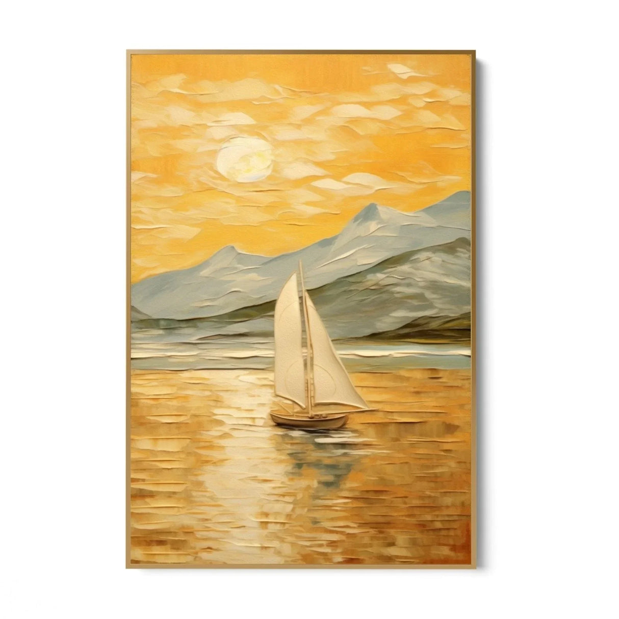 Quadro Stampa su Tela Navigando verso il tramonto - CupidoDesign