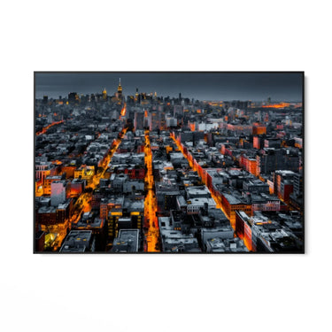 Quadro Stampa su Tela New York Illuminata - CupidoDesign