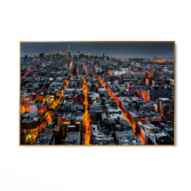 Quadro Stampa su Tela New York Illuminata - CupidoDesign