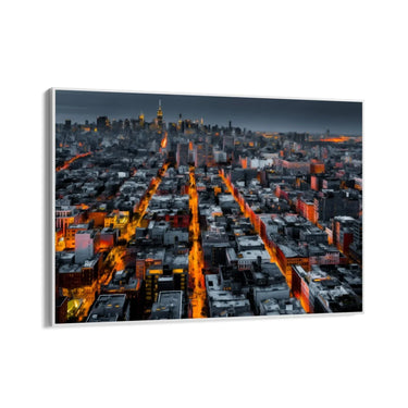 Quadro Stampa su Tela New York Illuminata - CupidoDesign