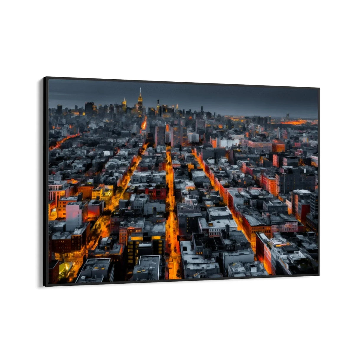 Quadro Stampa su Tela New York Illuminata - CupidoDesign