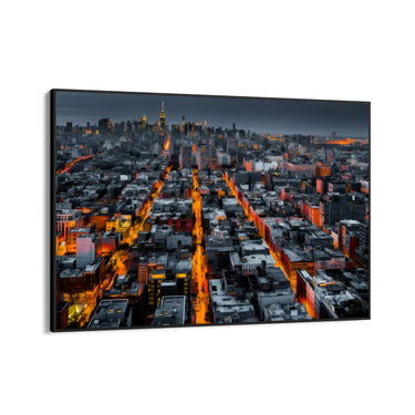 Quadro Stampa su Tela New York Illuminata - CupidoDesign