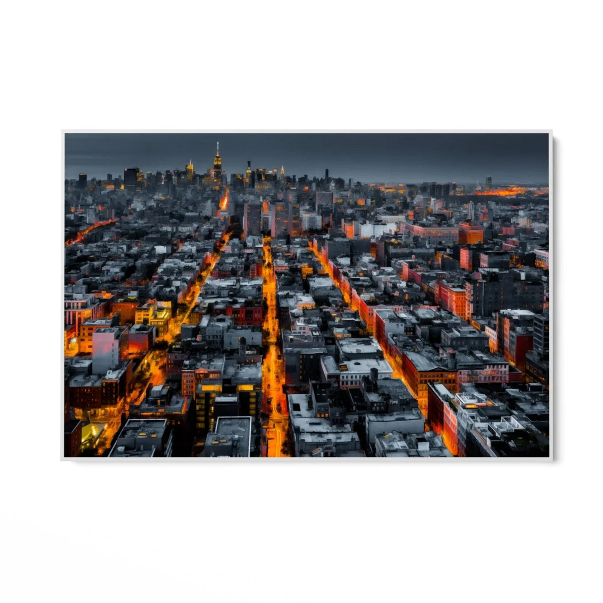 Quadro Stampa su Tela New York Illuminata - CupidoDesign
