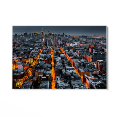 Quadro Stampa su Tela New York Illuminata - CupidoDesign