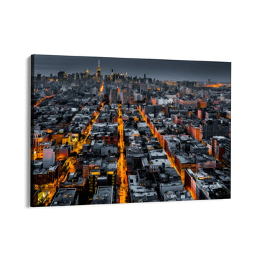 Quadro Stampa su Tela New York Illuminata - CupidoDesign