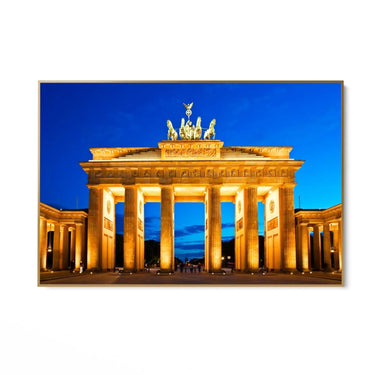 Quadro Stampa su Tela Notte sulla Porta di Brandeburgo, Berlino - CupidoDesign