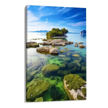 Quadro Stampa su Tela Oasi oceanica - CupidoDesign