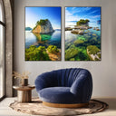 Quadro Stampa su Tela Oasi oceanica - CupidoDesign