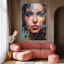 Quadro Stampa su Tela Occhi di ghiaccio - CupidoDesign