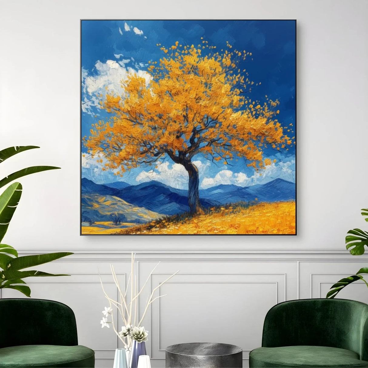 Quadro Stampa su Tela Ombra d'oro - CupidoDesign