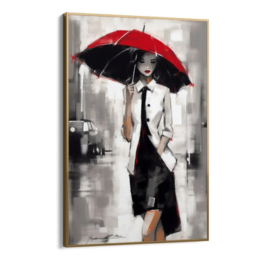 Quadro Stampa su Tela Ombrello Rosso - CupidoDesign