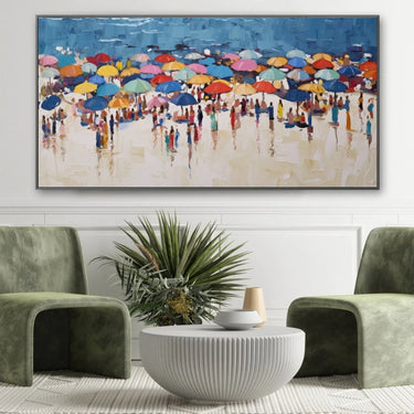 Quadro Stampa su Tela Ombrelloni colorati - CupidoDesign