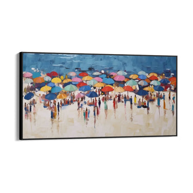 Quadro Stampa su Tela Ombrelloni colorati - CupidoDesign