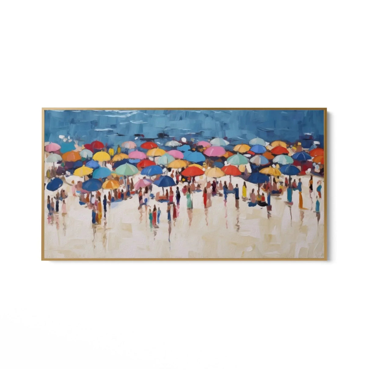 Quadro Stampa su Tela Ombrelloni colorati - CupidoDesign