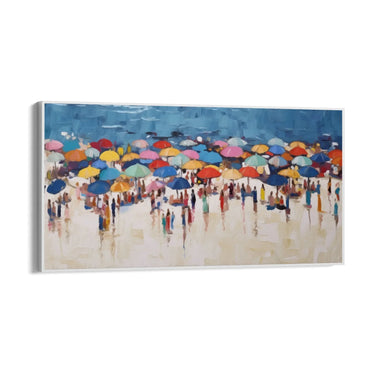 Quadro Stampa su Tela Ombrelloni colorati - CupidoDesign