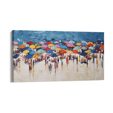 Quadro Stampa su Tela Ombrelloni colorati - CupidoDesign