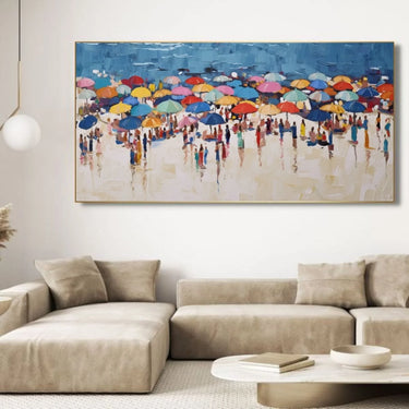 Quadro Stampa su Tela Ombrelloni colorati - CupidoDesign