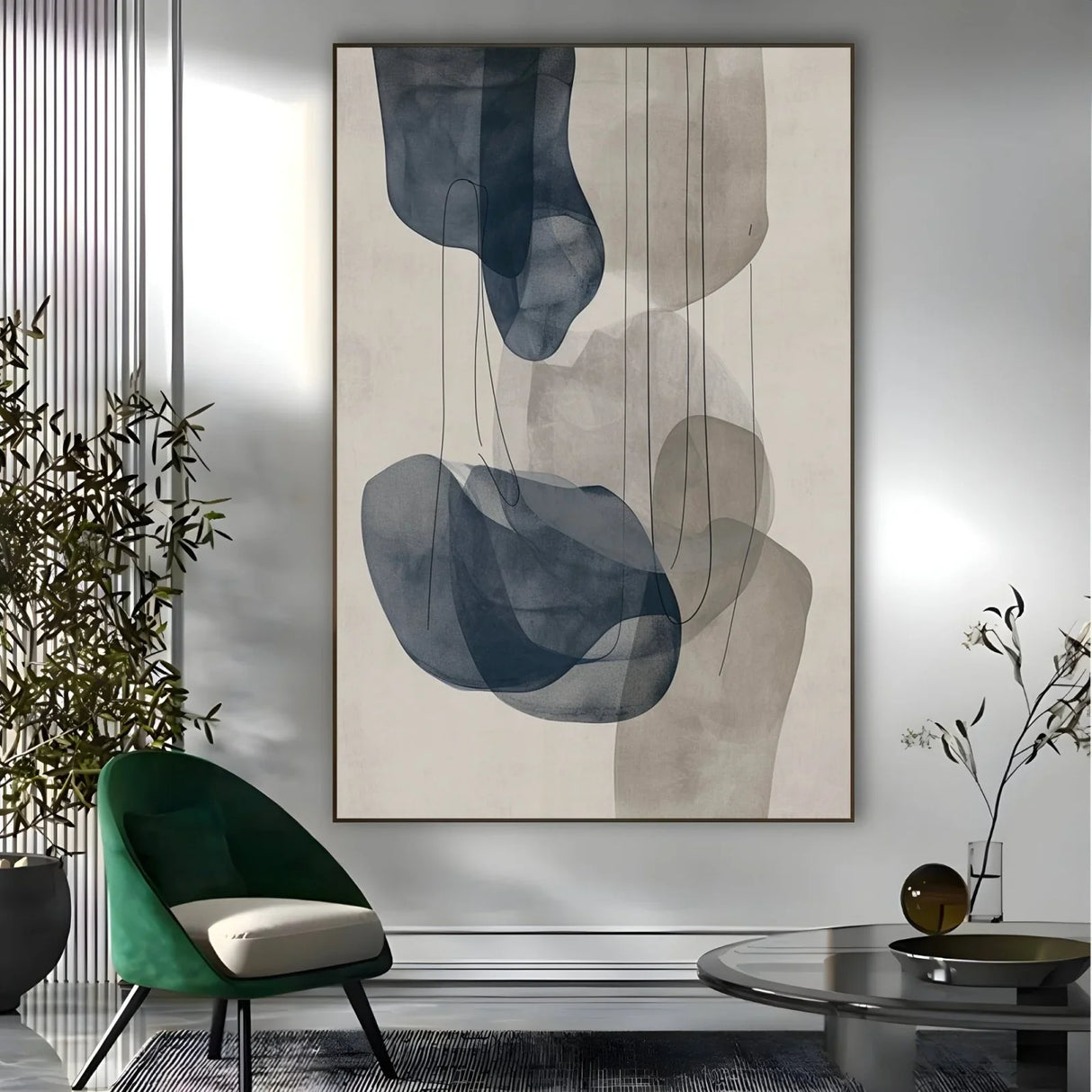 Quadro Stampa su Tela Onde Celesti - CupidoDesign