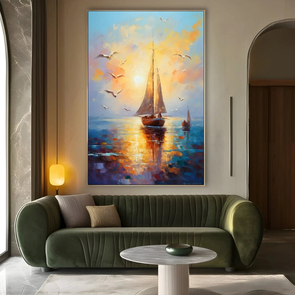 Quadro Stampa su Tela Onde della Libertà - CupidoDesign