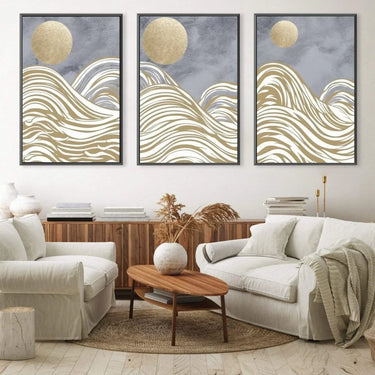 Quadro Stampa su Tela Onde di luna - CupidoDesign