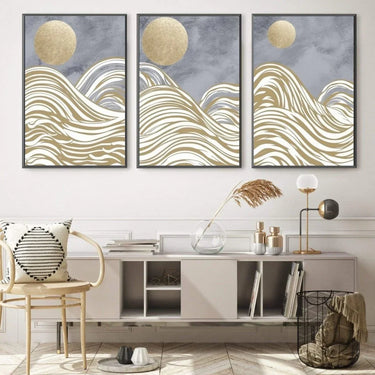 Quadro Stampa su Tela Onde di luna - CupidoDesign