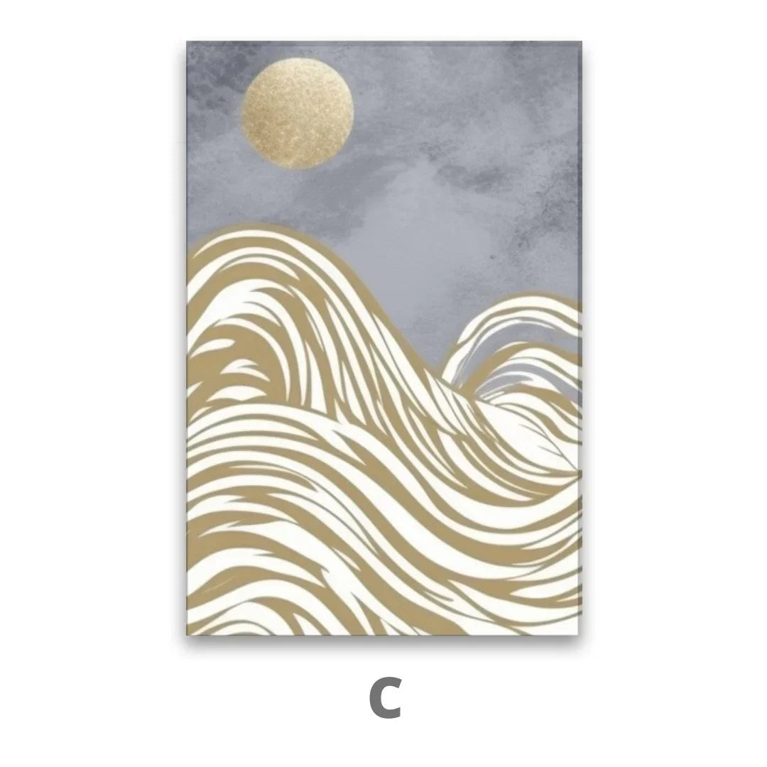 Quadro Stampa su Tela Onde di luna - CupidoDesign