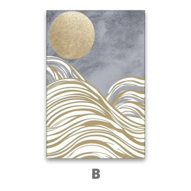 Quadro Stampa su Tela Onde di luna - CupidoDesign