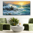 Quadro Stampa su Tela Onde Dorate - CupidoDesign