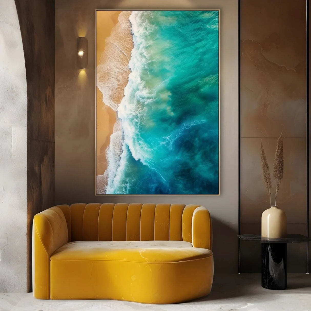 Quadro Stampa su Tela Onde e sabbia - CupidoDesign