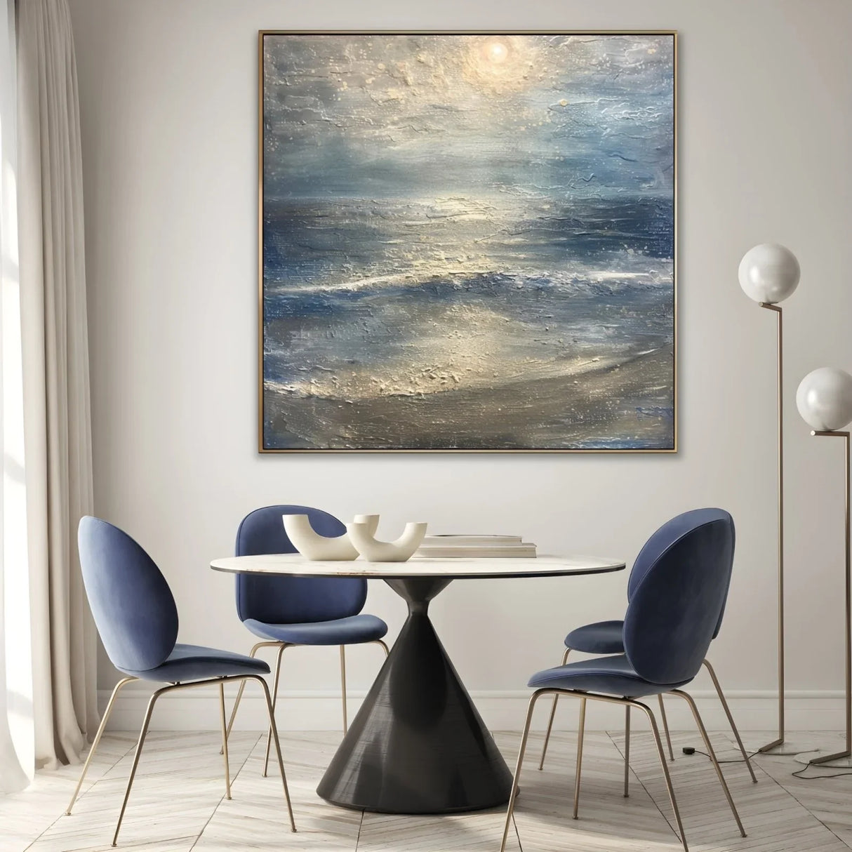 Quadro Stampa su Tela Onde e Silenzi - CupidoDesign