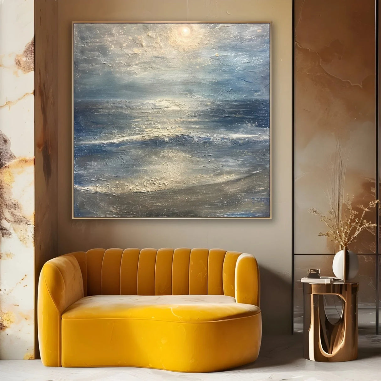 Quadro Stampa su Tela Onde e Silenzi - CupidoDesign