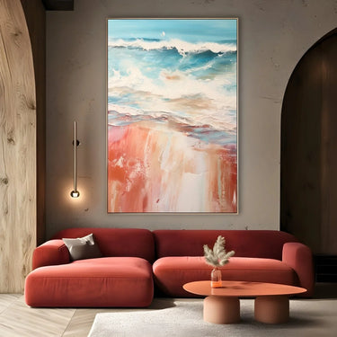 Quadro Stampa su Tela Onde travolgenti - CupidoDesign