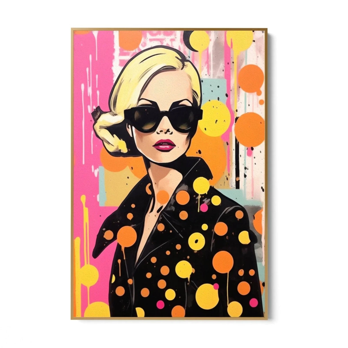 Quadro Stampa su Tela Orange Dot - CupidoDesign