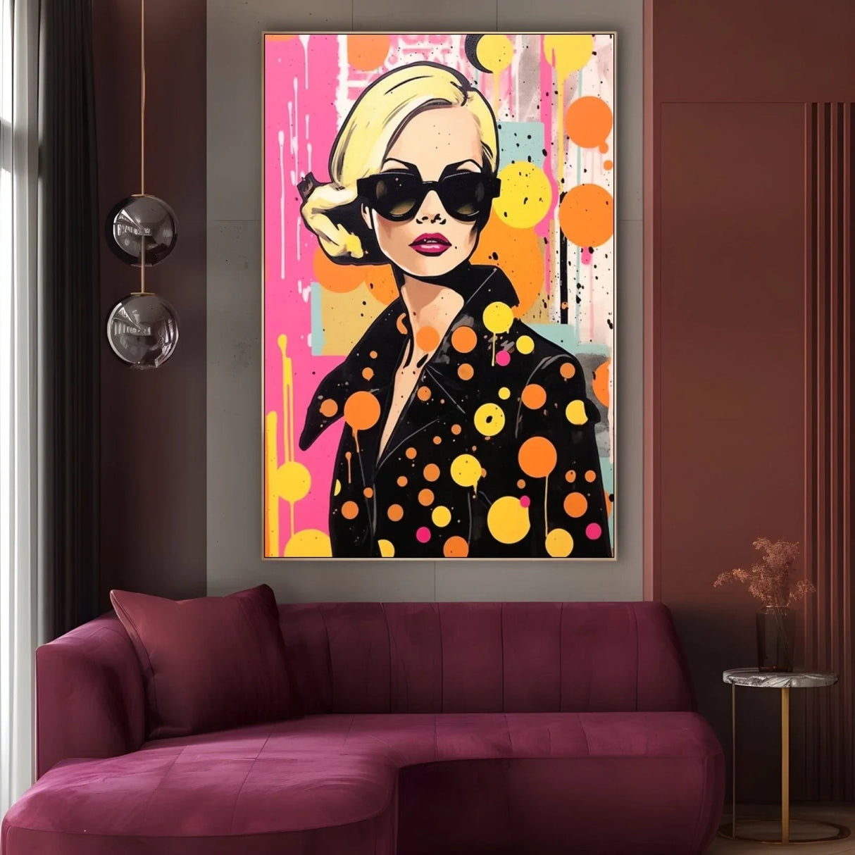 Quadro Stampa su Tela Orange Dot - CupidoDesign