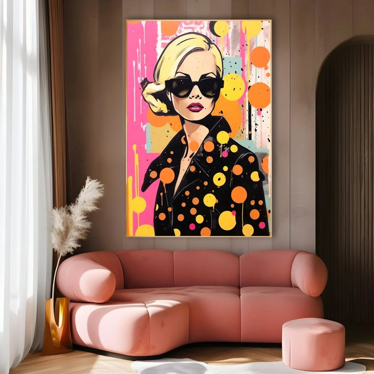 Quadro Stampa su Tela Orange Dot - CupidoDesign