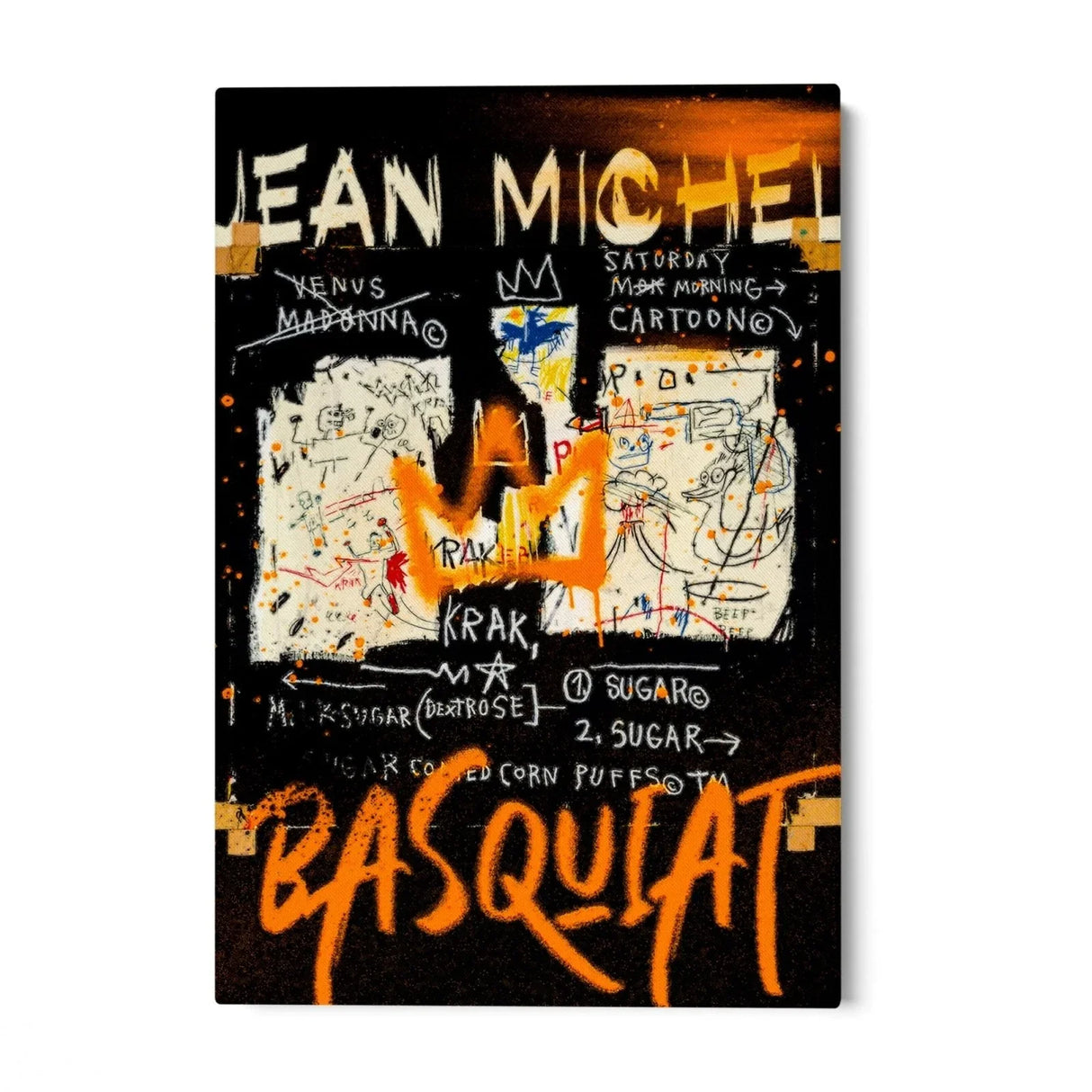 Quadro Stampa su Tela Orange Graffiti - CupidoDesign