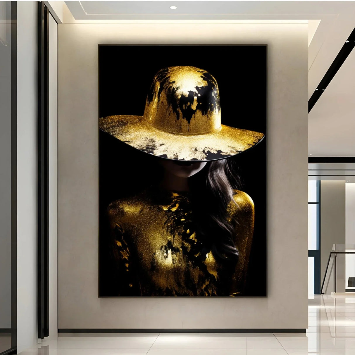 Quadro Stampa su Tela Oro Nero - CupidoDesign