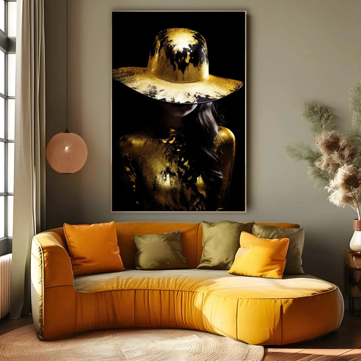 Quadro Stampa su Tela Oro Nero - CupidoDesign