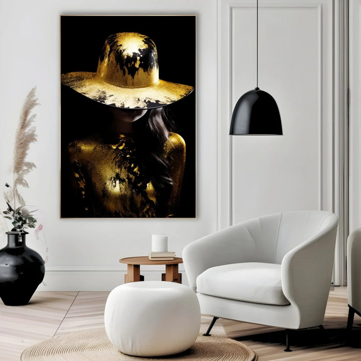Quadro Stampa su Tela Oro Nero - CupidoDesign