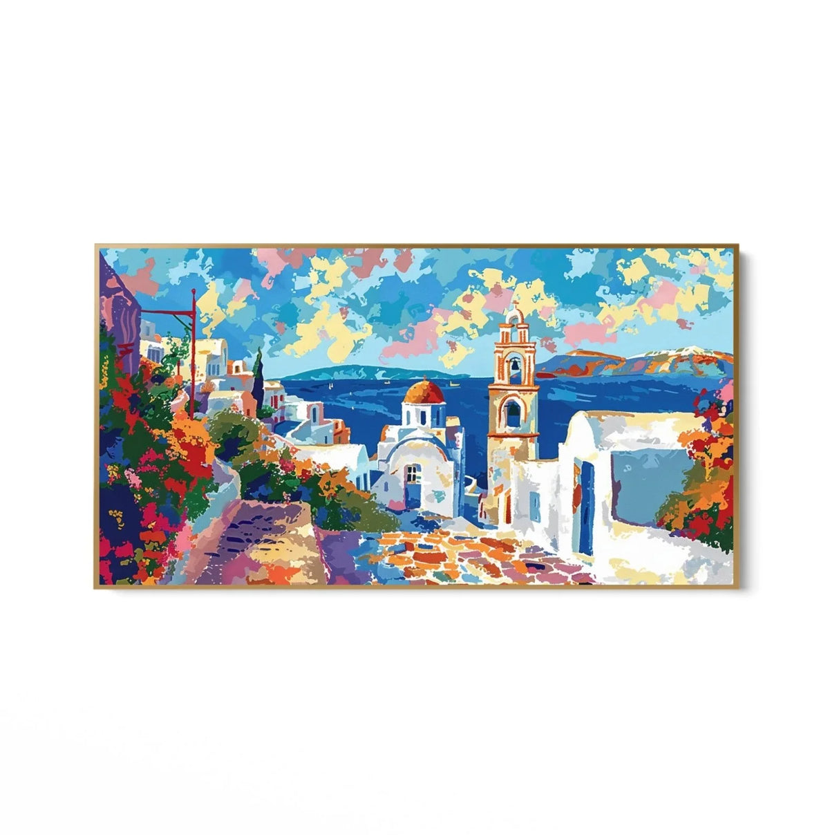 Quadro Stampa su Tela Pace di Santorini, Grecia - CupidoDesign