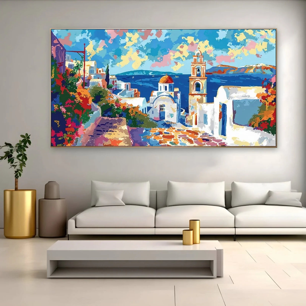 Quadro Stampa su Tela Pace di Santorini, Grecia - CupidoDesign