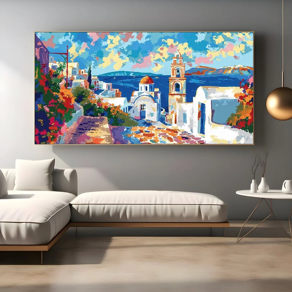 Quadro Stampa su Tela Pace di Santorini, Grecia - CupidoDesign