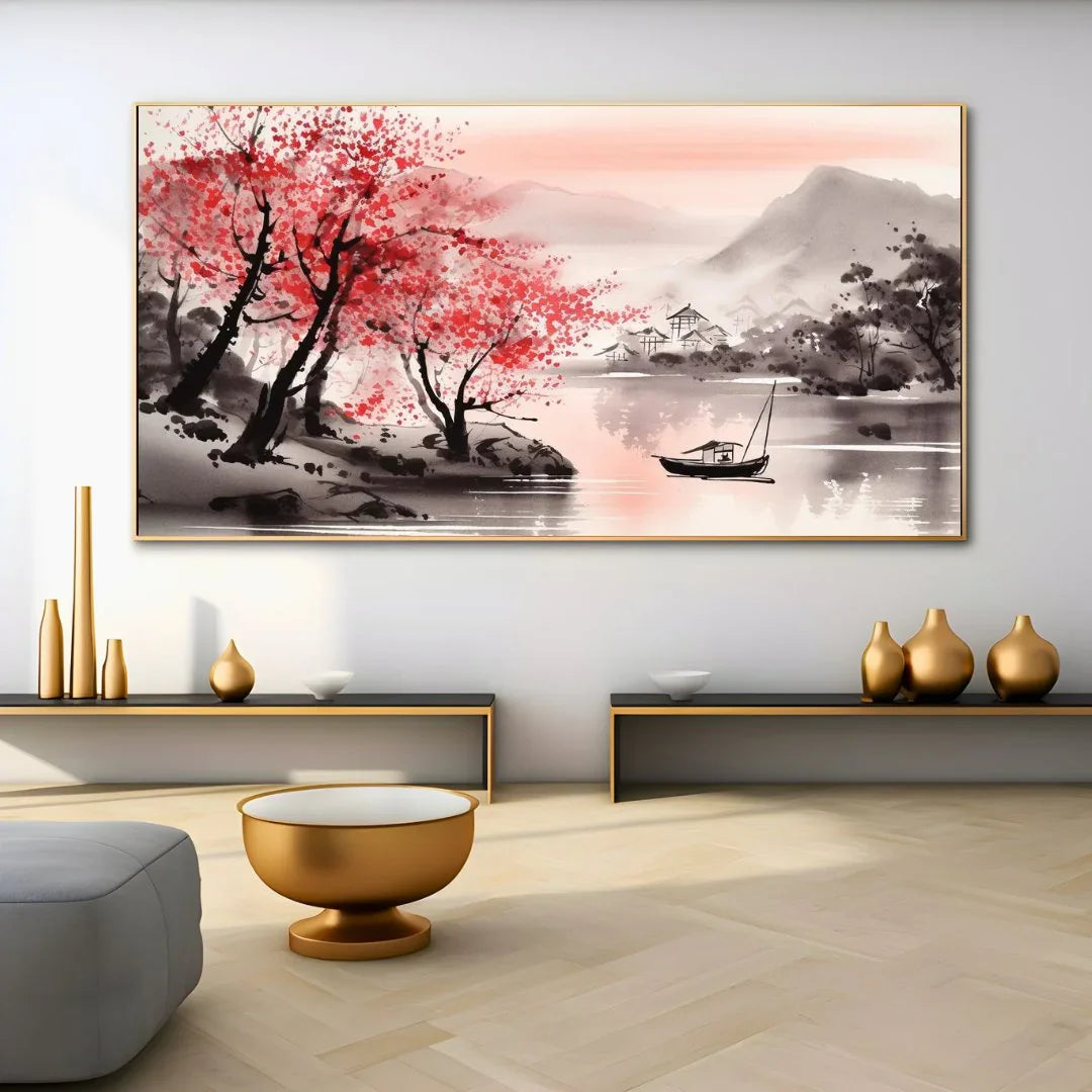 Quadro Stampa su Tela Paesaggio Asiatico - CupidoDesign