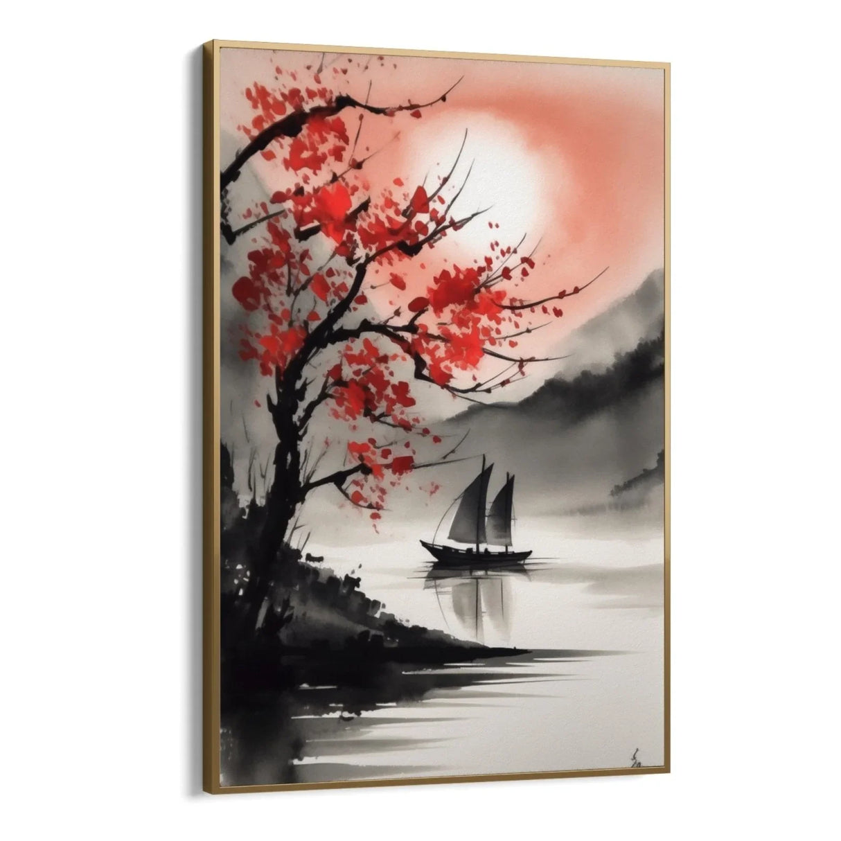 Quadro Stampa su Tela Rosso di sera - CupidoDesign