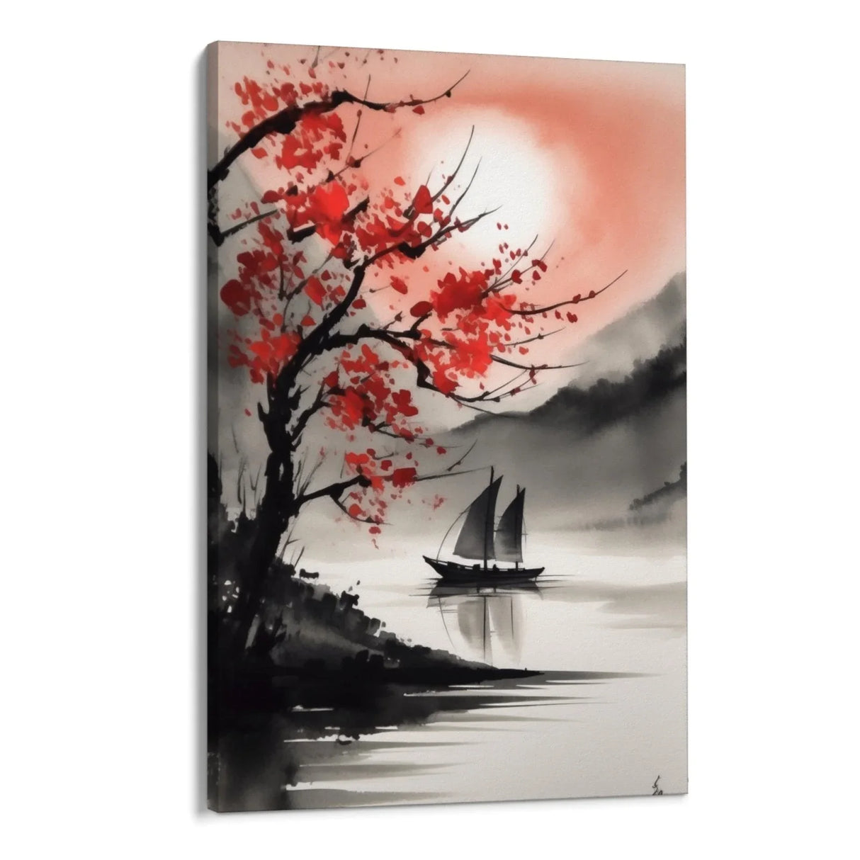 Quadro Stampa su Tela Rosso di sera - CupidoDesign